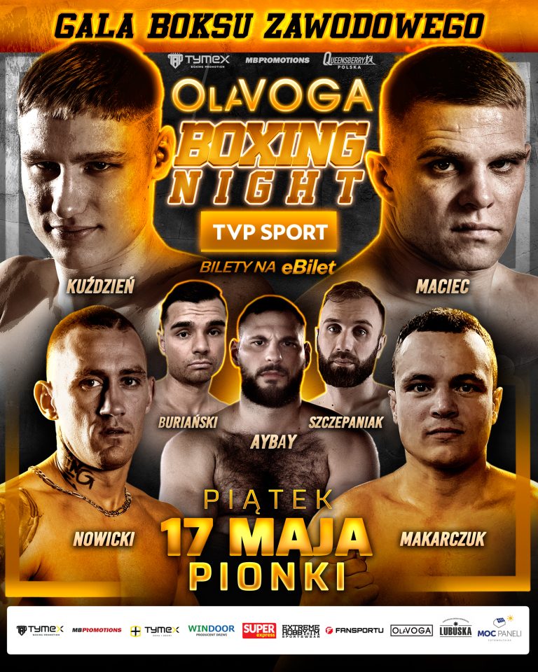 Olavoga Boxing Night: 17 maja na ringu w Pionkach
